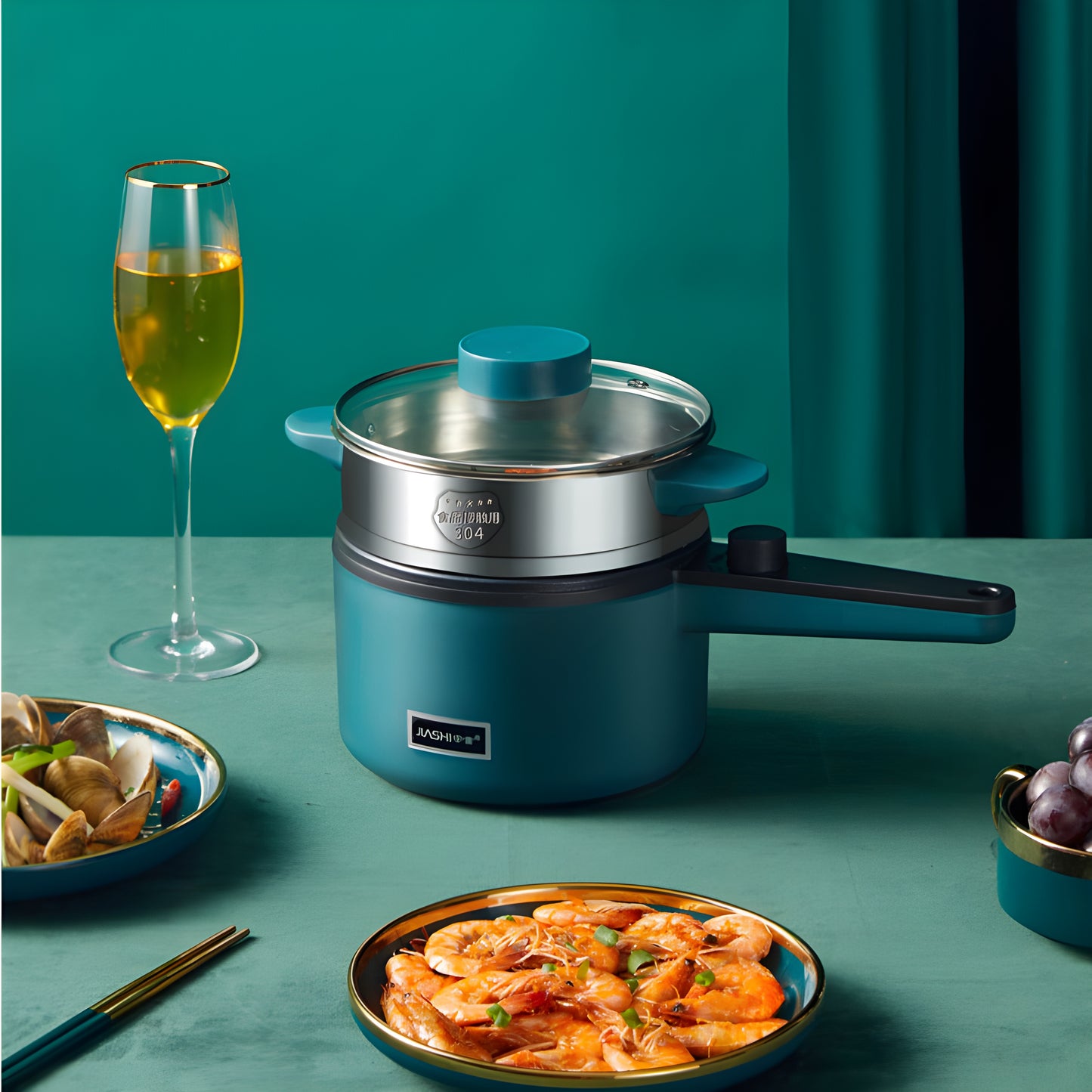 Compact Electric Cooking Pot - Multifunctional Use - Chopeas